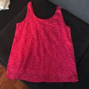 A pink tank top